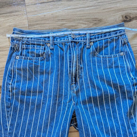 American Eagle Stripped Cropped Jeans, 6 - Picture 6 of 8